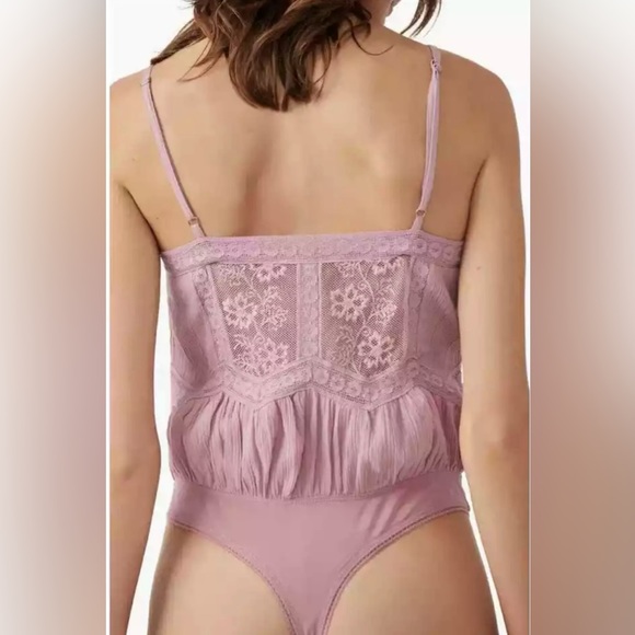 NWT Free People Still the One Lace Intimately FP Sheer Floral Bodysuit La Fluer - Picture 2 of 11